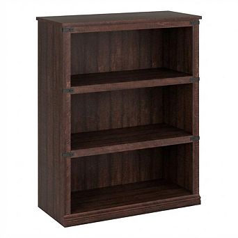 3 tier Tall Farmhouse Bookshelf, Sturdy Freestanding Display for Home Office, Living Room, Bedroom