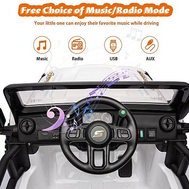 24V Ride on Dump Car with Electric Dump Bed,2 Seater Electric Truck with Remote Control
