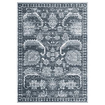 Area Rug Washable, Soft Vintage Large Area Rugs for Living Room, Bedroom, Dining Room
