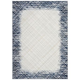 Modern Striped Throw Carpet Living Room Rug Washable Rugs Easy Cleaning