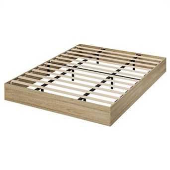 Wooden Platform Bed Frame, Floor-Standing Bed Frame, Low Profile, for Small Bedrooms, Apartments