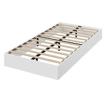 Wooden Platform Bed Frame, Floor-Standing Bed Frame, Low Profile, for Small Bedrooms, Apartments