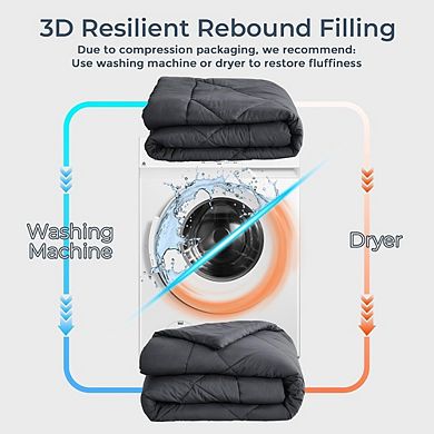 7-Piece Reversible Bed-in-a-Bag Comforter Set, Ultra-Soft All-Season Microfiber Bedding