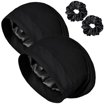 Satin Bonnet Women Adjustable Satin Lined Silk Sleep Cap