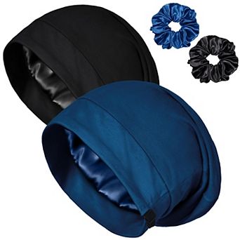 Satin Bonnet Women Adjustable Satin Lined Silk Sleep Cap