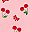 Pink Cherry Print