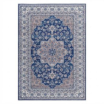Vintage Washable Area Rug, Accent Bedroom Carpet, Indoor Non-Slip Throw Carpet for Entryway