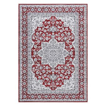 Vintage Washable Area Rug, Accent Bedroom Carpet, Indoor Non-Slip Throw Carpet for Entryway