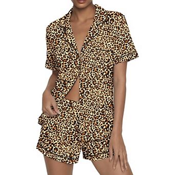 Ekouaer Womens Pajama Sets Button Up Summer Cute Pjs Two Piece Short Sleeve Sleepwear Lounge Set