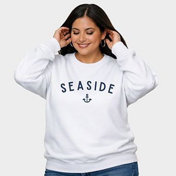 Seaside Anchor - Women's Plus Sized Graphic Sweatshirt
