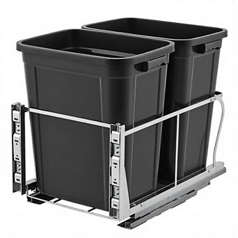 ANIXOL Pullout Trash Can for Kitchen Cabinets, Under Sink Hidden Waste Bin