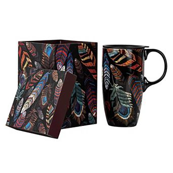 Ceramic Travel Mug with Lid Handle Gift Box— Mother's Day Gift