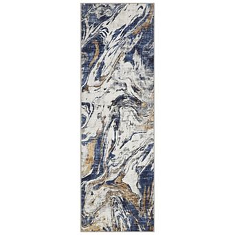 Polyester Imitation Cashmere Rectangular Washable Area Rug Abstract Printed Modern Foldable Mat