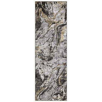 Polyester Imitation Cashmere Rectangular Washable Area Rug Abstract Printed Modern Foldable Mat