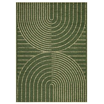 Modern Rainbow Easy Jute Area Rugs, Washable Indoor Outdoor Carpet for Living Room, Bedroom, Patio