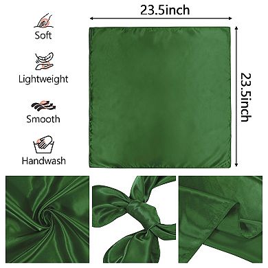 Satin Square Scarf Women Lightweight Silk Hair Scarves