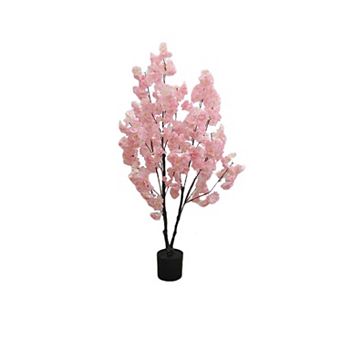 Lifelike Artificial Cherry Blossom Tree - Realistic Silk Cherry Blossom Blooms, Decorative Pot