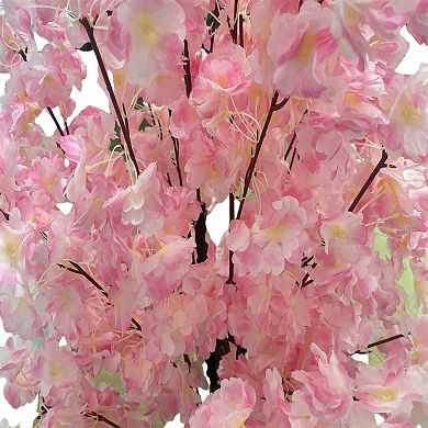 Lifelike Artificial Cherry Blossom Tree - Realistic Silk Cherry Blossom Blooms, Decorative Pot