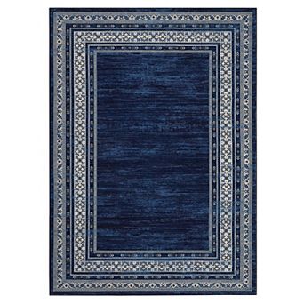 Modern Washable Geometric Area Rug, Soft Non-Slip Thin Accent Carpet for Living Room Bedroom Office