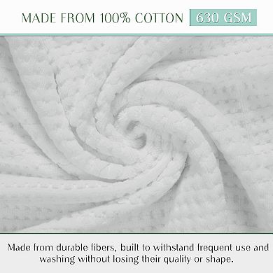 Home Weavers Willow Towels 27x54 Inch, 100% Cotton Zero Twist, 630 GSM, Soft, Absorbent, Quick Dry