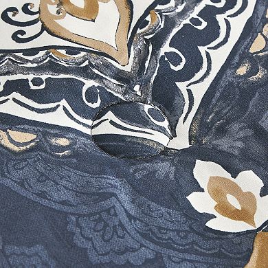 Blue Medallion Comforter Set with Sheets