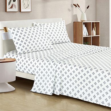 Blue Medallion Comforter Set with Sheets