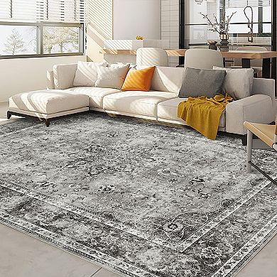 Area Rug, CloudPile, No-Shed Easy Clean Large Patterned Area Rug for Living Room, Bedroom, Dining