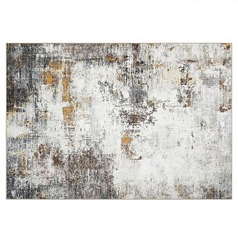 Large Area Rugs for Living Room Space, Machine Washable Non-Slip, Foldable Abstract Chaos Art