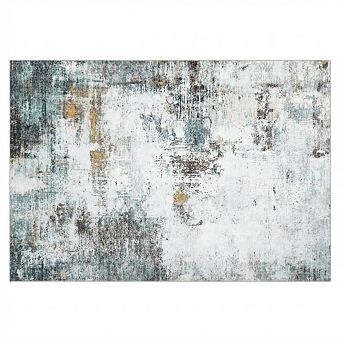 Large Area Rugs for Living Room Space, Machine Washable Non-Slip, Foldable Abstract Chaos Art