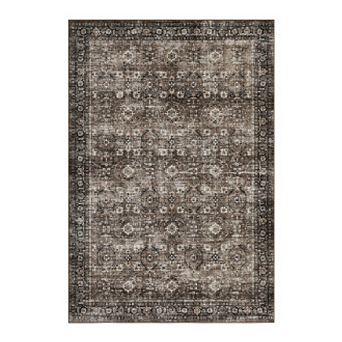 Vintage Distressed Non Slip Washable Rug, Low Pile Carpet for Living Room