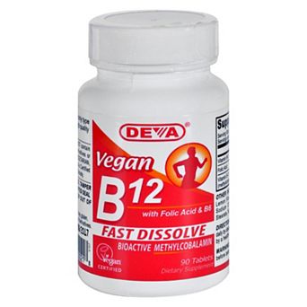 Deva Vegan Vitamins - B12 Sublingual - 90 Sublingual Tablets