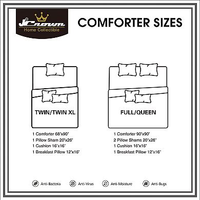 5-Piece Velvet Comforter Set - Rustic Winter Woodland Deer Bedding Set