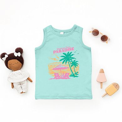 Greetings From Paradise Palm Tree - Toddler Graphic Tank