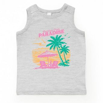 Greetings From Paradise Palm Tree - Toddler Graphic Tank
