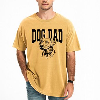 Dog Dad Sketch - Men's Garment Dyed Graphic T-Shirt