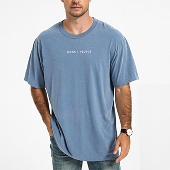 Dogs Are Greater Than People - Men's Garment Dyed Graphic T-Shirt