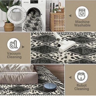 Washable Runner Rug Vintage Rug Runners Carpet for Hallway Entry