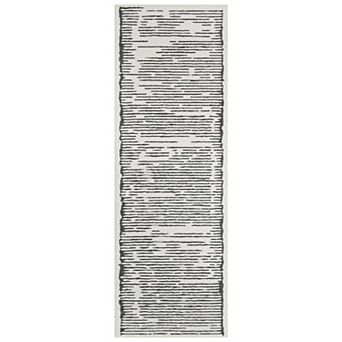 Rugs for Living Room, Washable Modern Stripe Carpet, Non Slip & Low Pile, Area Rug for Bedroom