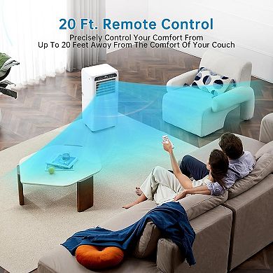 8000 BTU Portable Air Conditioner, 3-in-1 Quiet AC Unit with Remote Control