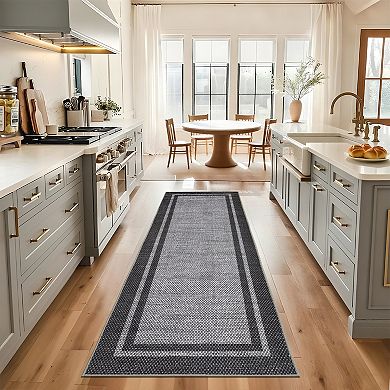 Fashionwu Modern Solid Rug Soft Thin Carpet for Living Room Washable Non Slip Mat for Bedroom