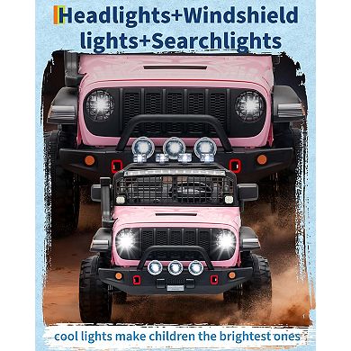 24V 2 Seats Kids Ride on Car with Remote Control, 20" Width Seat for Two 3+ Years Children