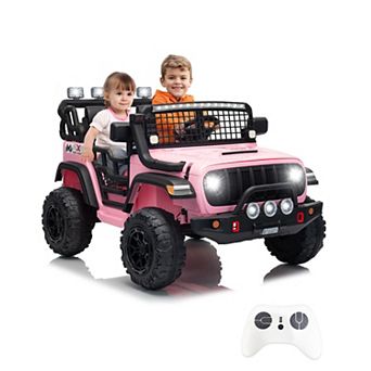 24V 2 Seats Kids Ride on Car with Remote Control, 20" Width Seat for Two 3+ Years Children