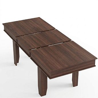 Wood Extendable Dining Table for 6-10 People, with Seamless Extension from 63 to 86.6 Inches