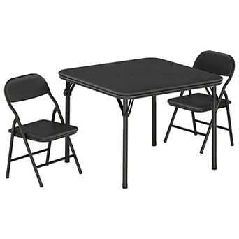 Kids Folding Table and Chairs Set, Toddler Activity Table for Dining Room Daycare Classroom