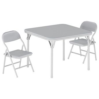 Kids Folding Table and Chairs Set, Toddler Activity Table for Dining Room Daycare Classroom