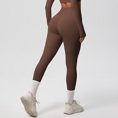 Women's Thick High Waist Capris Yoga Pants With Pockets Tummy Control Workout Running Leggings