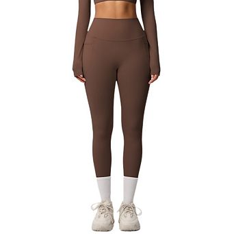 Women's Thick High Waist Capris Yoga Pants With Pockets Tummy Control Workout Running Leggings