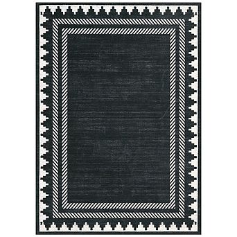 Area Rugs, Washable Rugs for Living Room, Vintage Boho, Durable Low Pile Non-Slip Area Rug