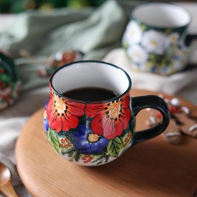 Ceramic Coffee Mug Flower Tea Cup Microwave Safe Jungle Floral— Mother's Day Gift