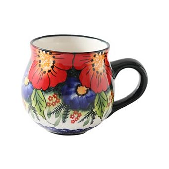 Ceramic Coffee Mug Flower Tea Cup Microwave Safe Jungle Floral— Mother's Day Gift